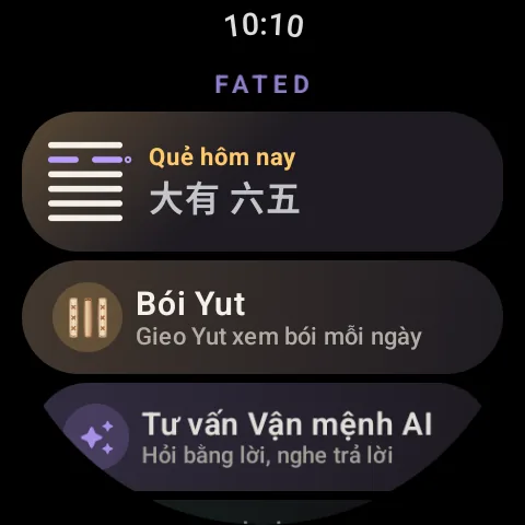Fated trên cổ tay bạn